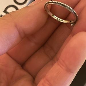 Pandora Clear Heart Beaded Ring.